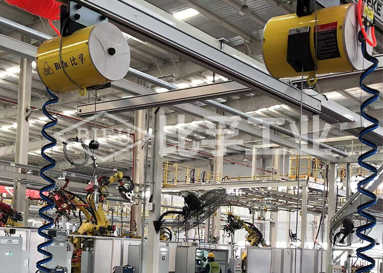 汽車主機廠氣動平衡吊雙軌案例